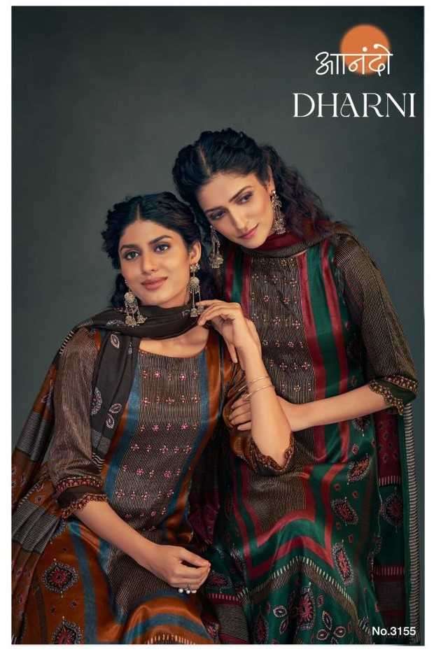 jayvijay anando dharni 3155 pure gaji silk digital print suit 