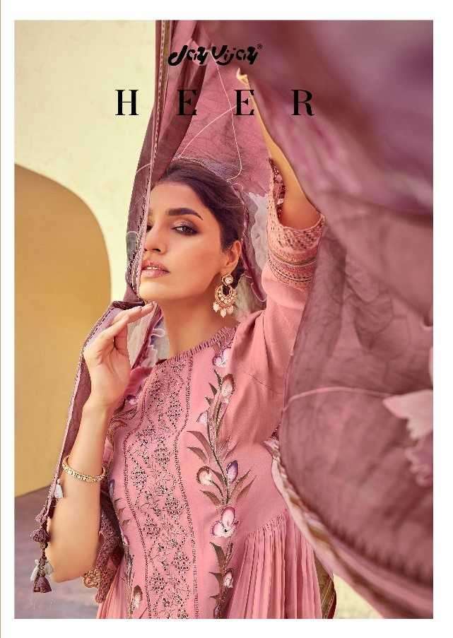 jayvijay heer series 8591-8598 pure organza suit 