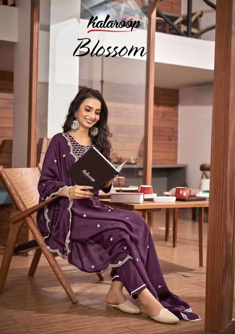 kalaroop blossom series 13879-13884 Heavy Fancy Rayon readymade suit 