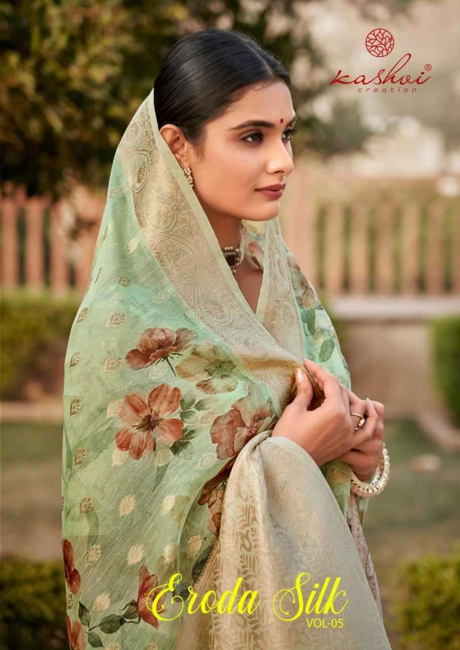 kashvi erode silk vol 5 series 1001-1008 fancy saree