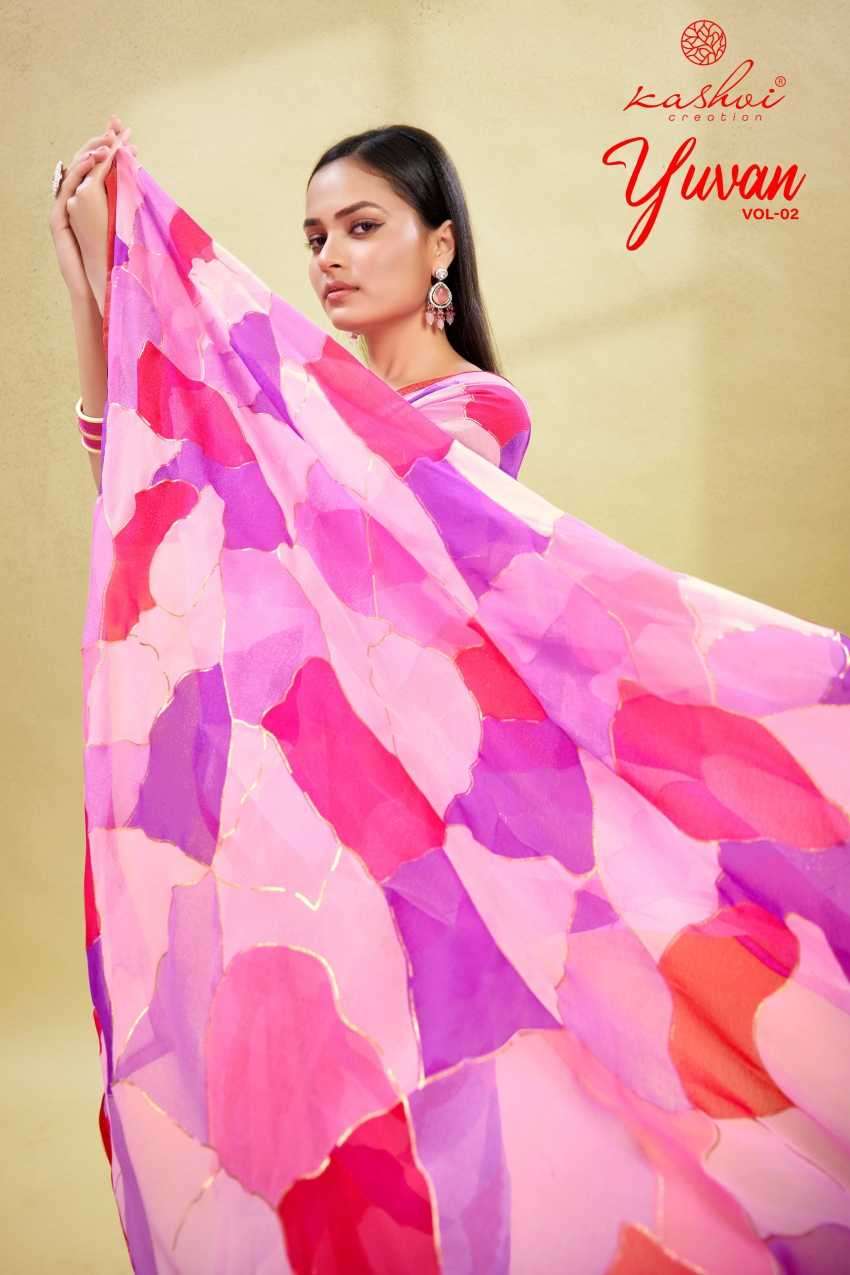 kashvi yuvan vol 2 series 1001-1008 georgette saree
