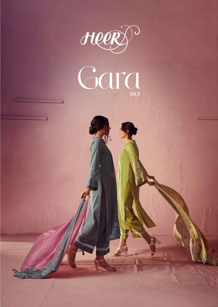 kimora gara vol 3 designer pure cotton satin suit 