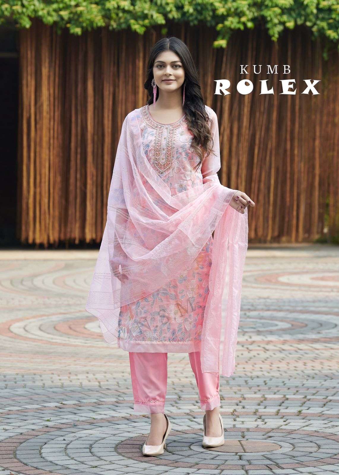 kumb rolex designer heavy organza suit 