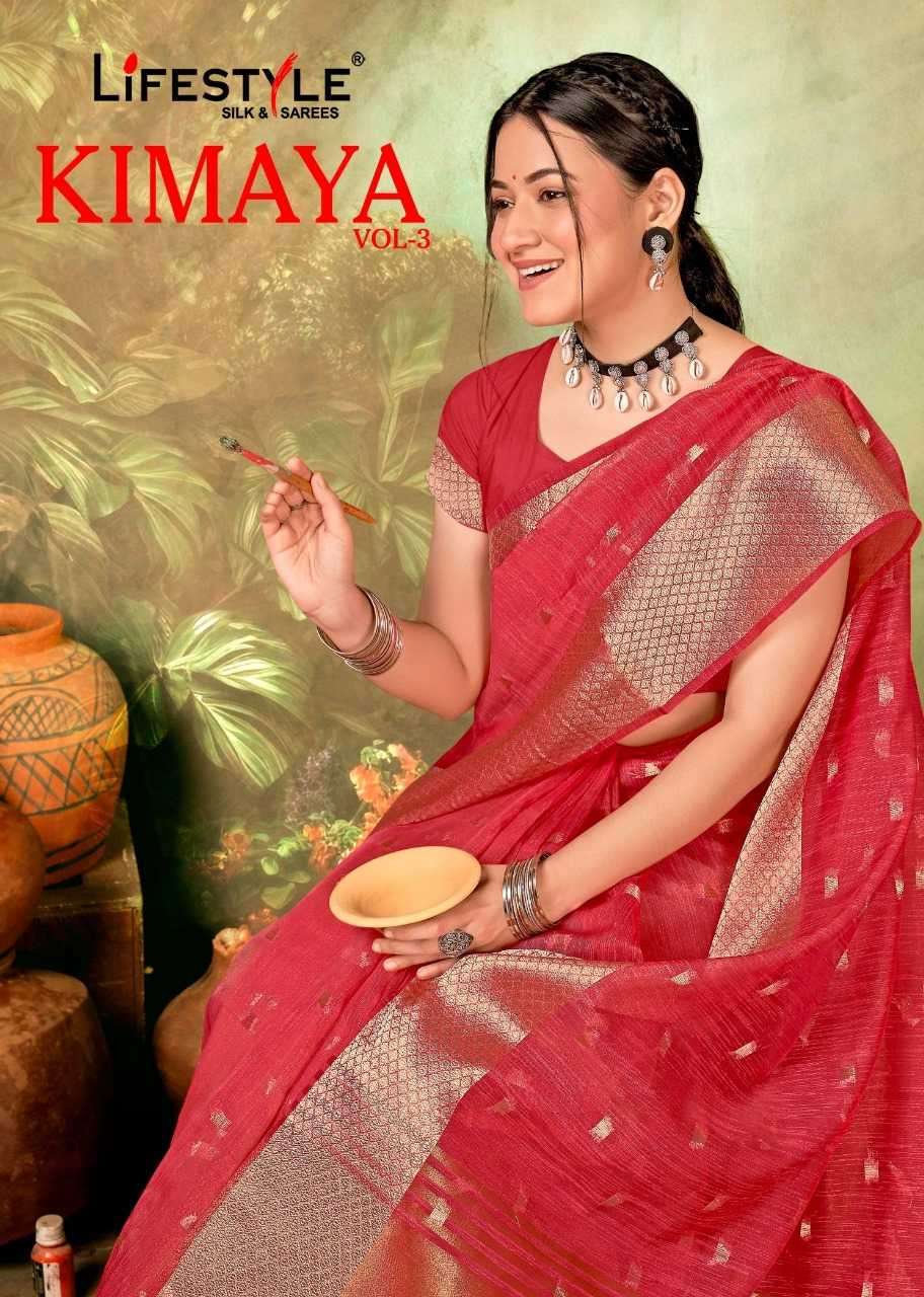 lifestyle kimaya vol 3 organza saree