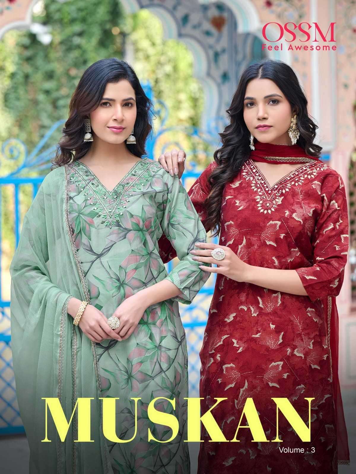 ossm muskan vol 3 series 301-306 Premium Chanderi Modal suit