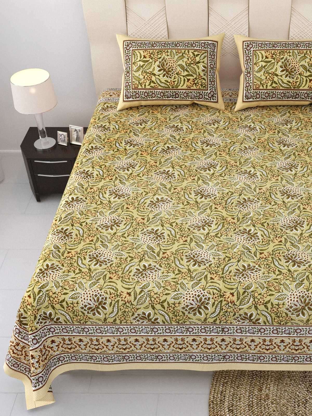 pr nyla super king size part 2 cotton big size one bedsheet two pillow cover