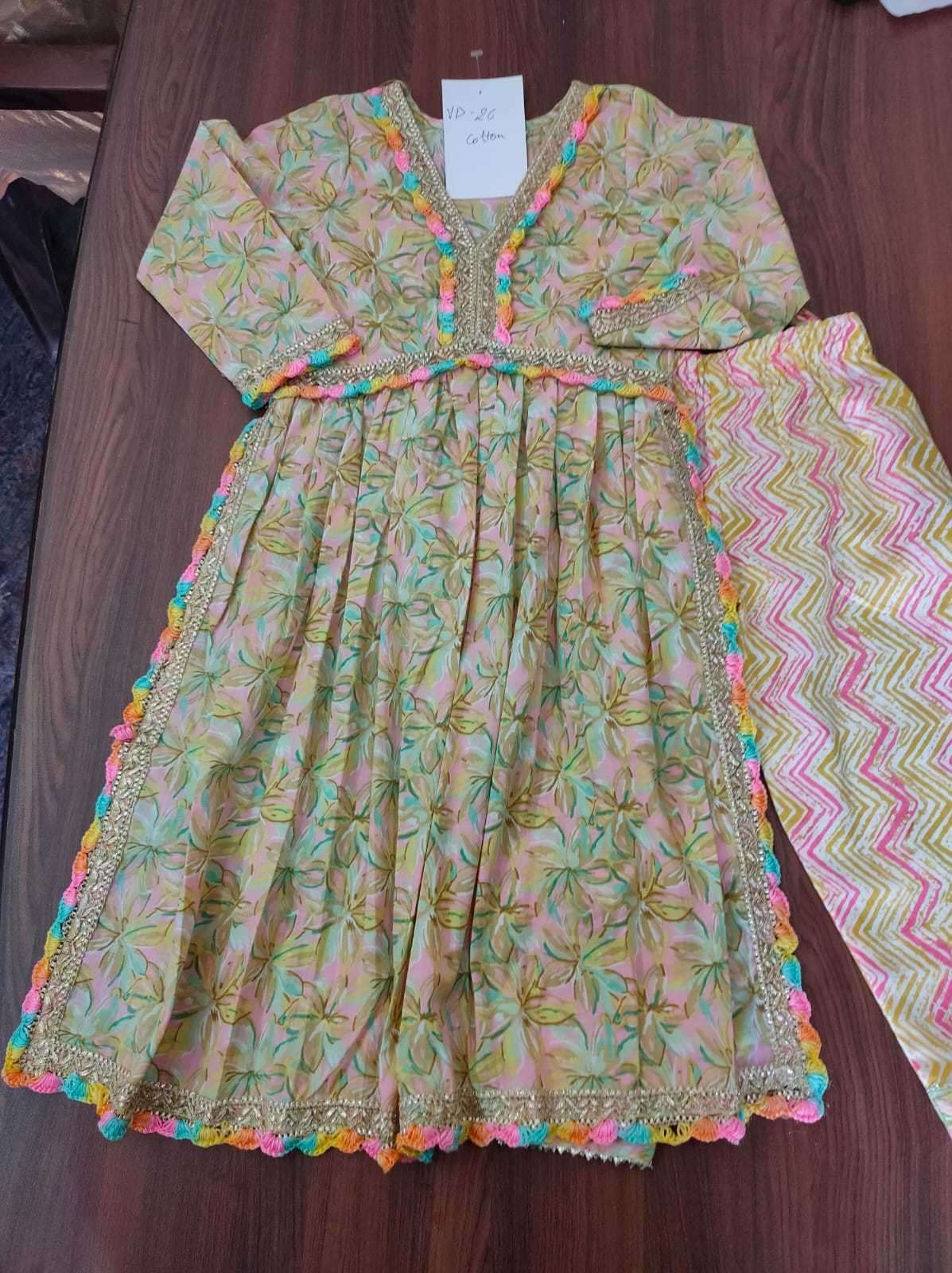 pr vd vol 26 readymade amazing kurti pant combo set kids wear