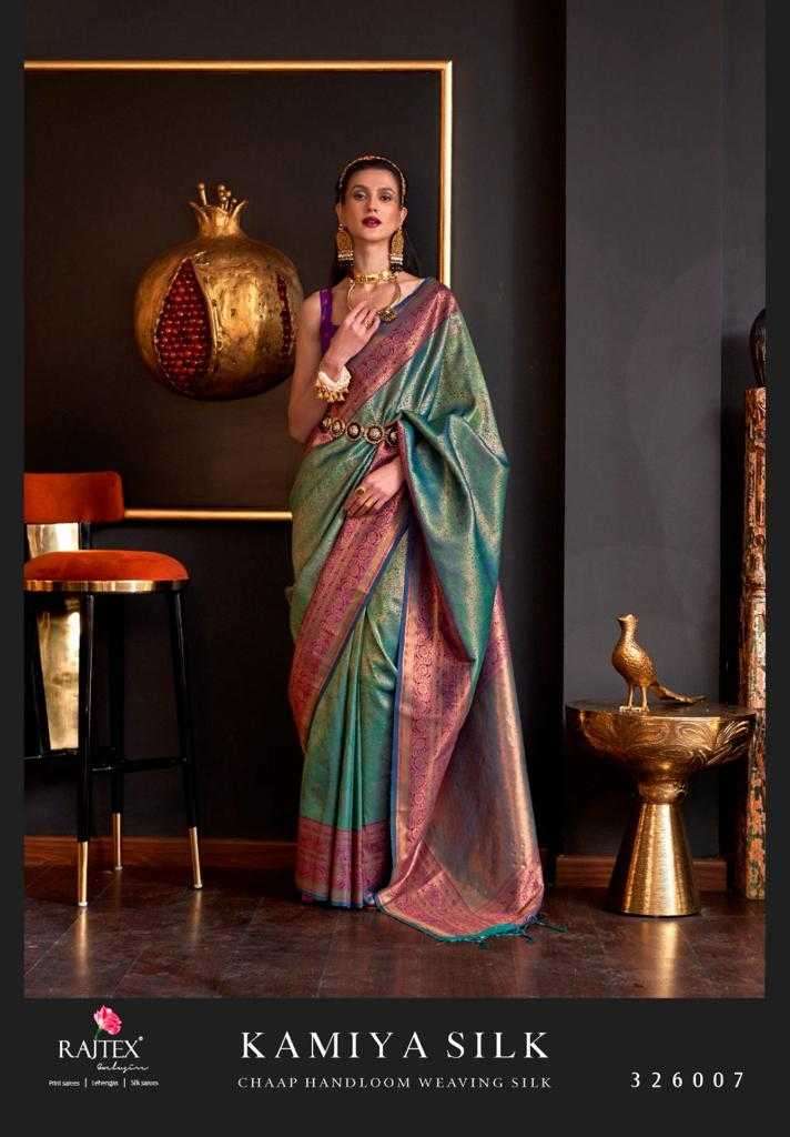 rajtex kamiya silk series 326001-326010 handloom weaving silk saree