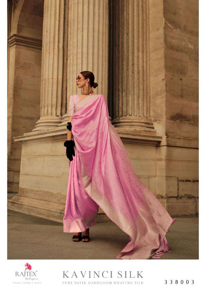 rajtex kavinici silk series 338001-338006 pure satin saree