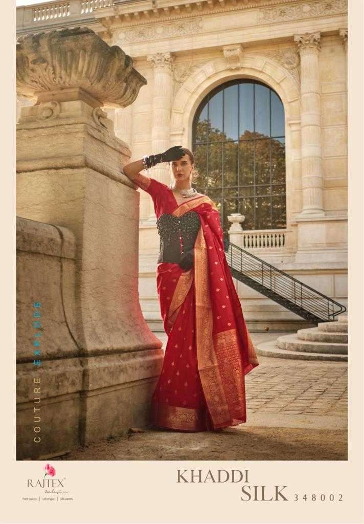 rajtex khaddi silk series 348001-348008 khadi silk saree