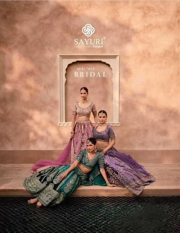 sayuri heritage series 5382-5384 pure viscose lycra lehenga