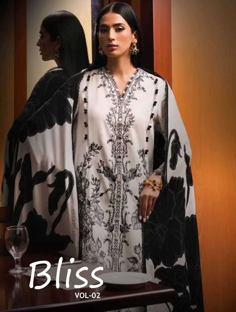 shardha bliss vol 2 series 2001-2006 lawn cotton suit 