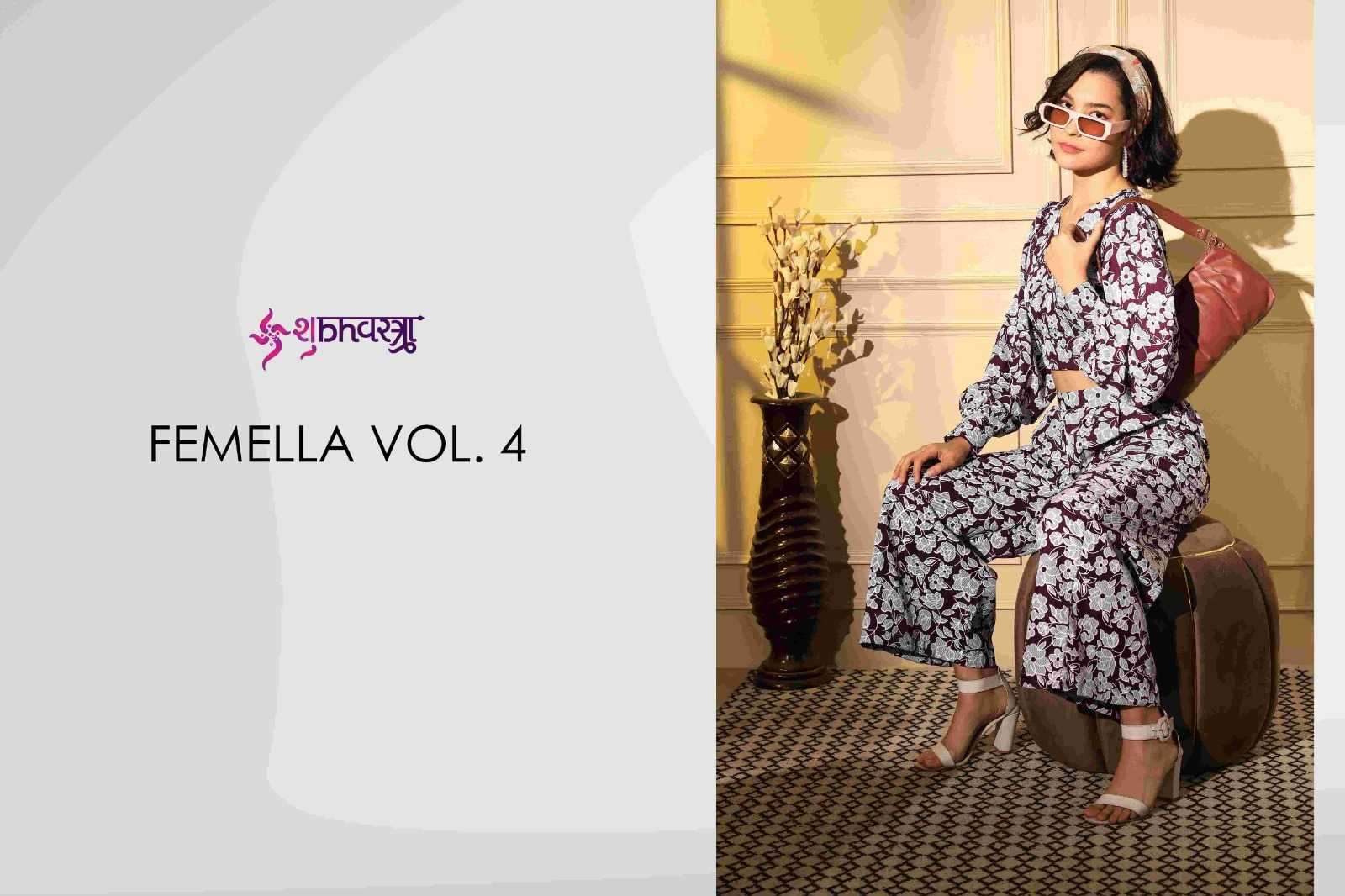 shubhkala femella vol 4 series 5641-5646 crape co-ord sets