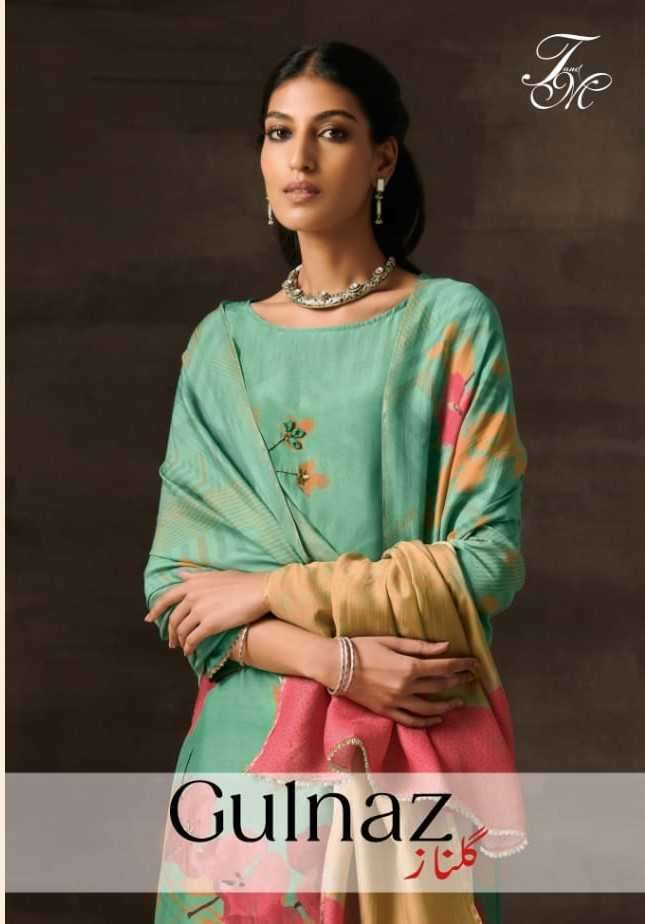 t&m designer gulnaz 495 ab unique muslin silk suit 