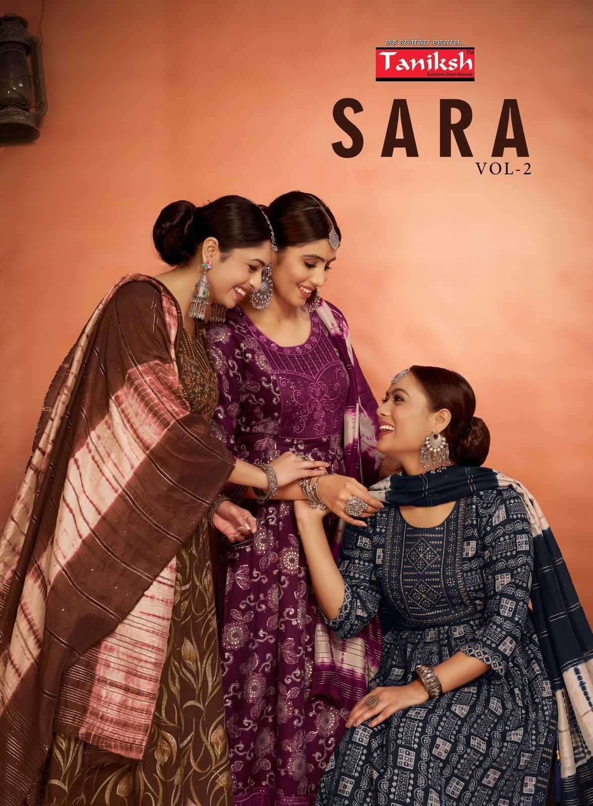 taniksh sara vol 2 series 2001-2008 two tone rayon suit 