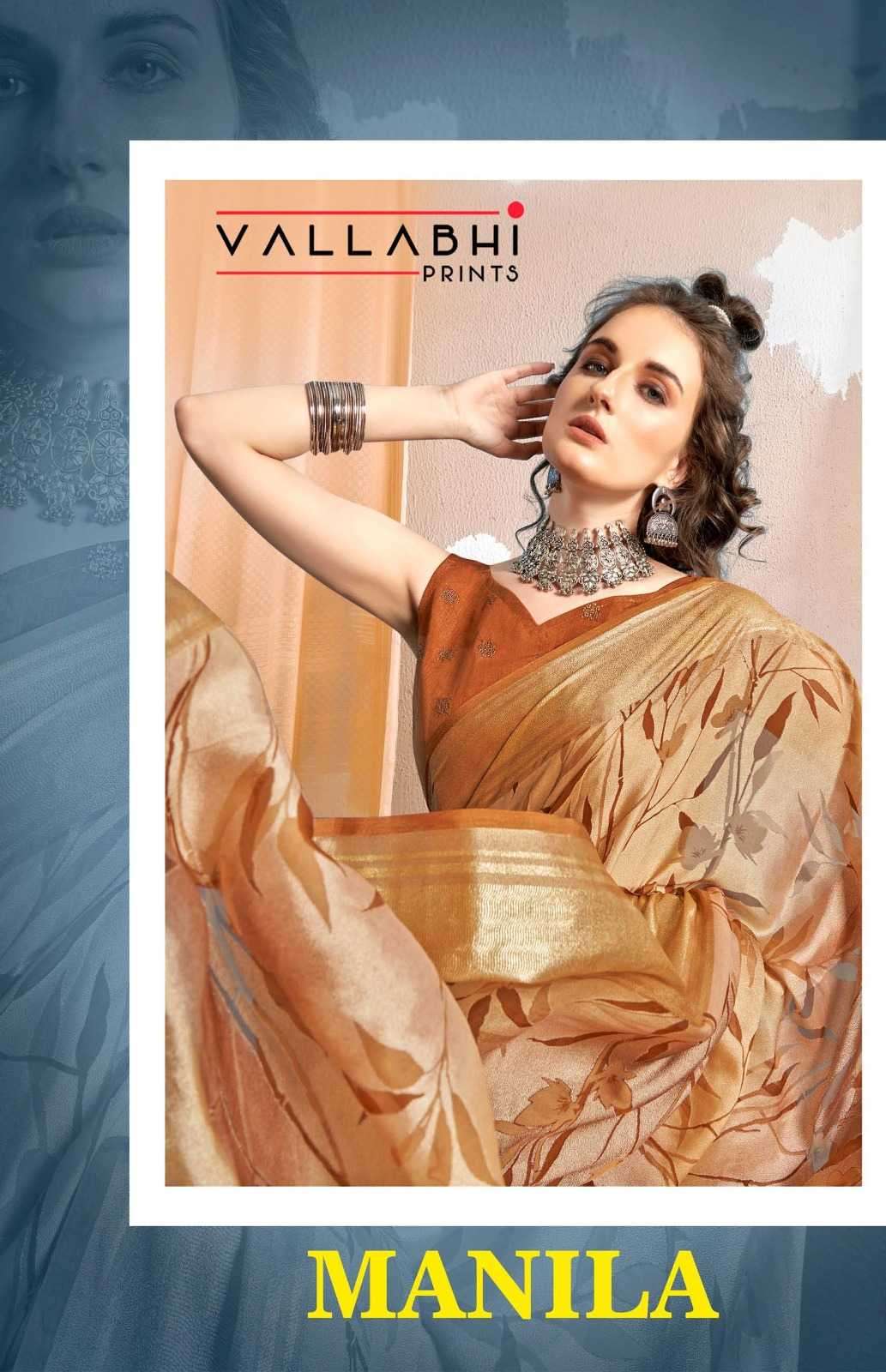 vallabhi prints manila series 24891-24896 Moss Brasso saree