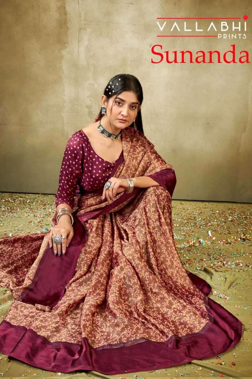 vallabhi prints sunanda series 23141-23146 brasso saree