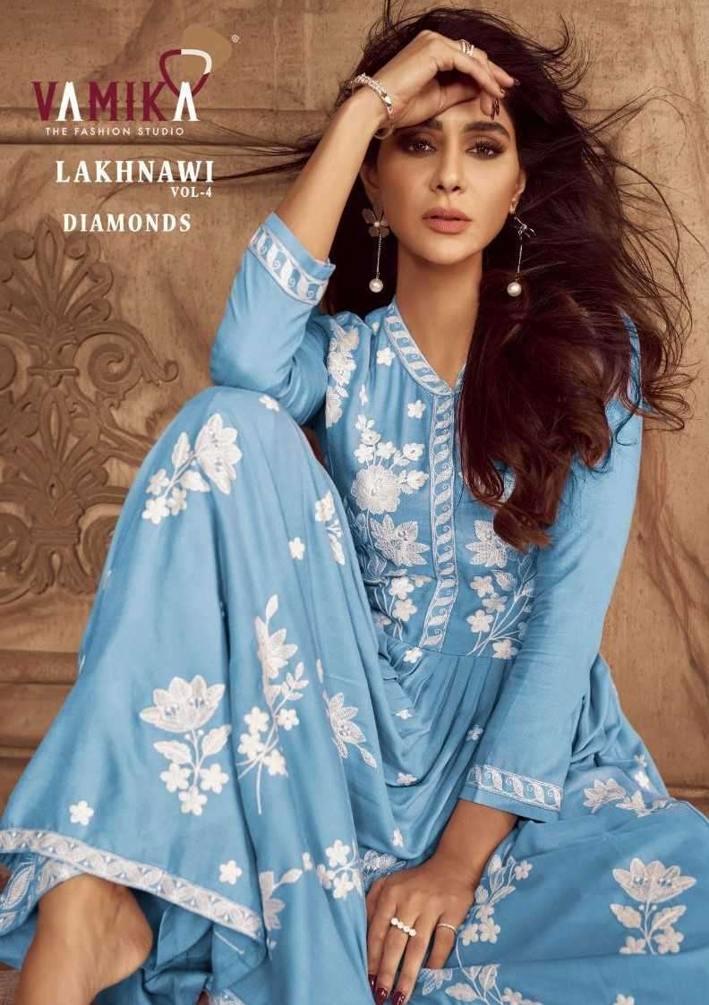 vamika lakhnawi vol 4 daimonds heavy rayon suit