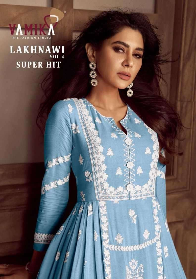vamika lakhnawi vol 4 super hit series 1023 heavy rayon suit 