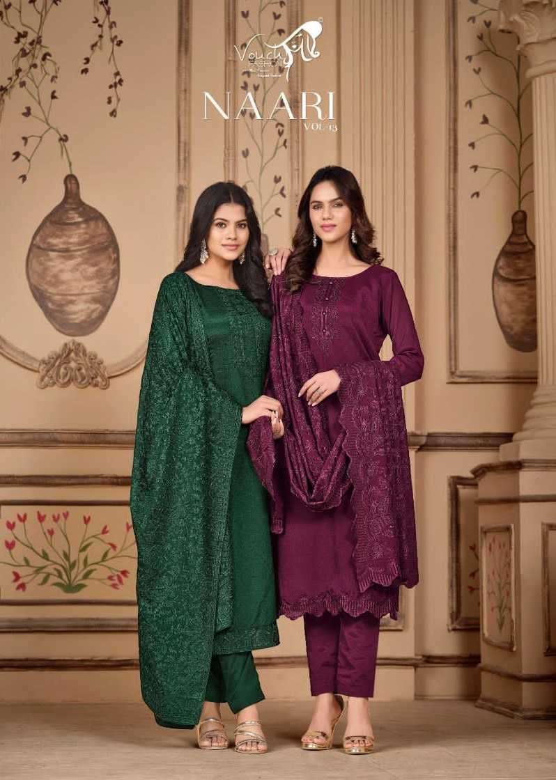 vouch naari vol 13 series 9001-9004 heavy rangoli silk suit