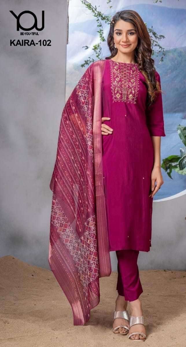 wanna you kaira 101-124 roman silk readymade suit 