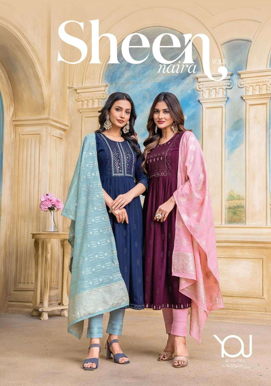 wanna you sheen naira vol 3 series 301-305 Nylon Viscose suit