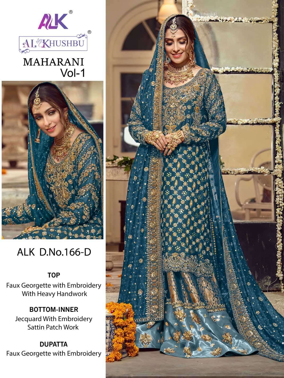 al khushbu 166 d hit colors faux georgette suit 