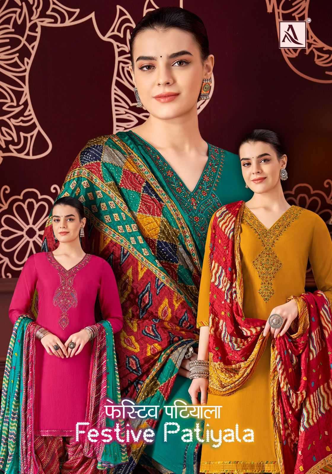 alok suit festive patiyala series 1400001-1400008 Pure Mudaal suit