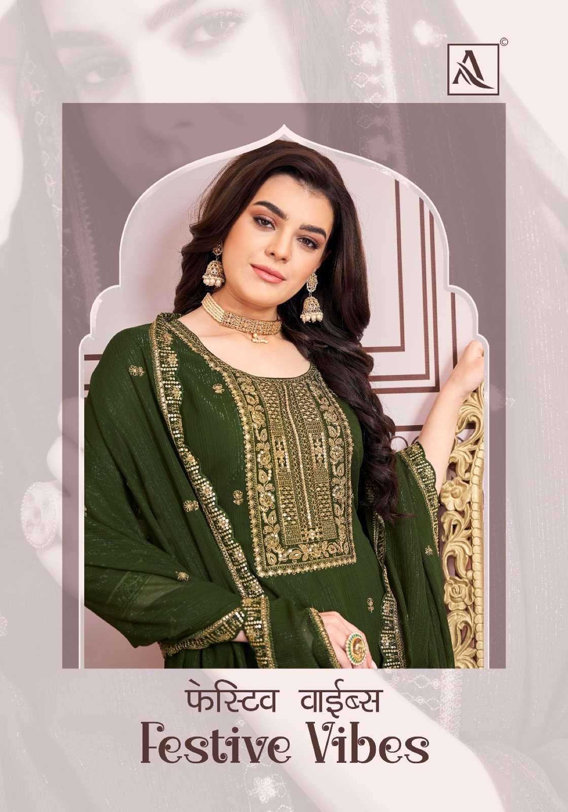 alok suit festive vibes series 1411001-1411008 Premium Self Weaving suit
