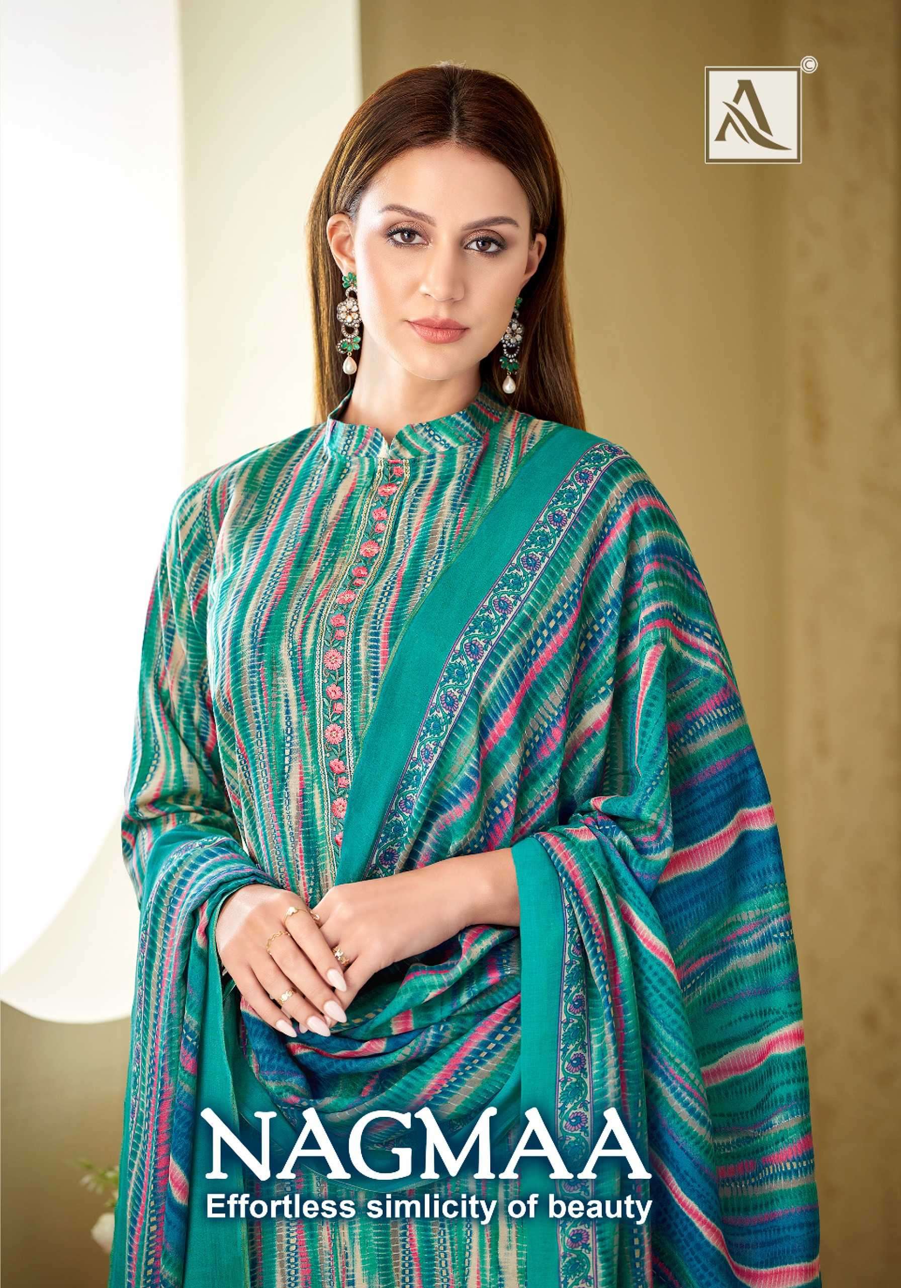 alok suit nagmaa series 1312001-1312008 Pure Viscose Maslin suit
