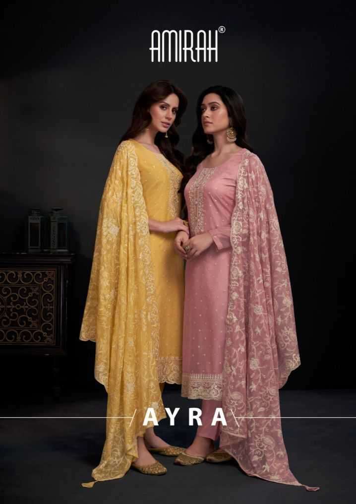 amirah ayra series 18011-18015 crystal organza suit 