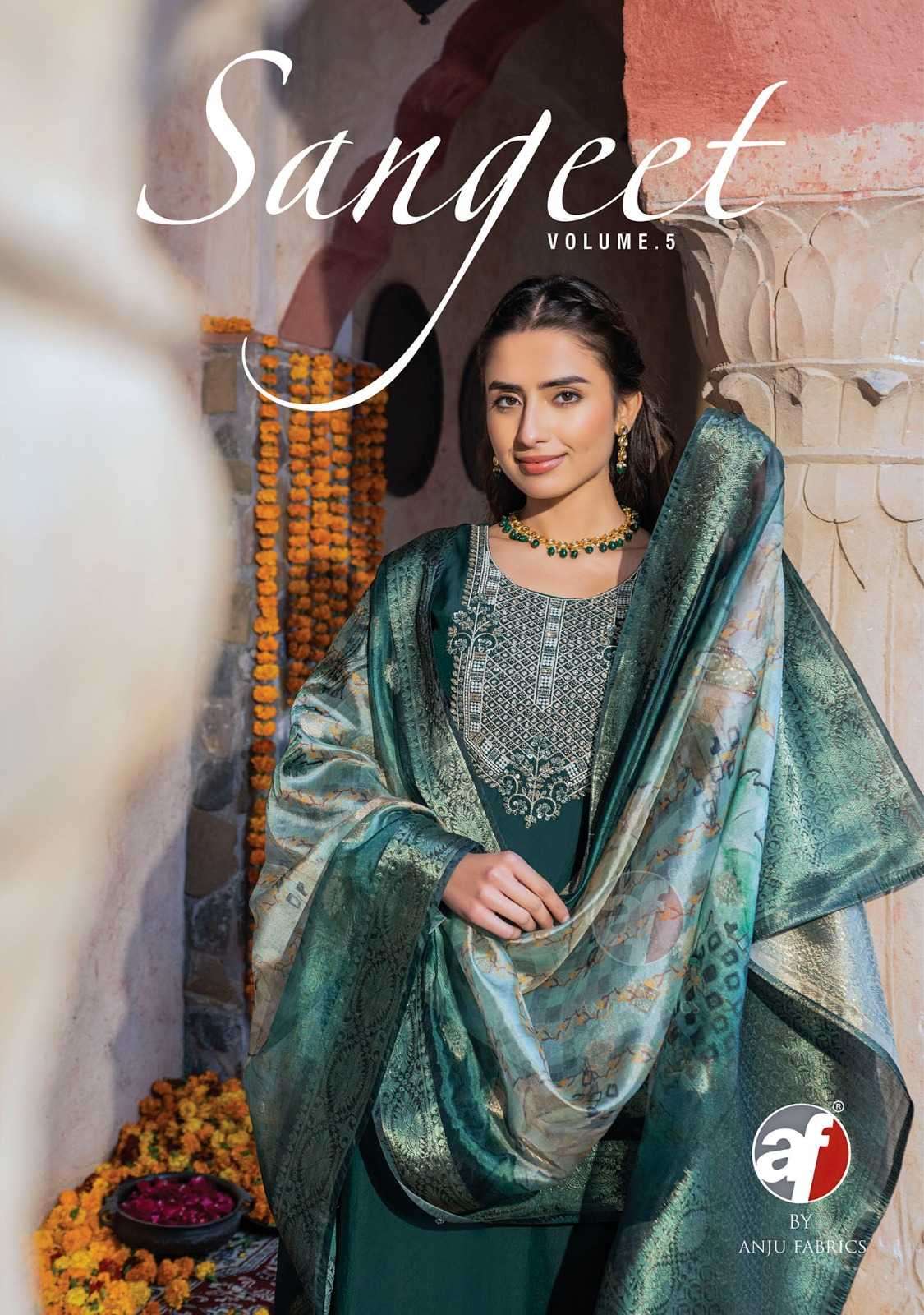 anju fab sangeet vol 5 series 3491-3496 pure viscose modal suit 