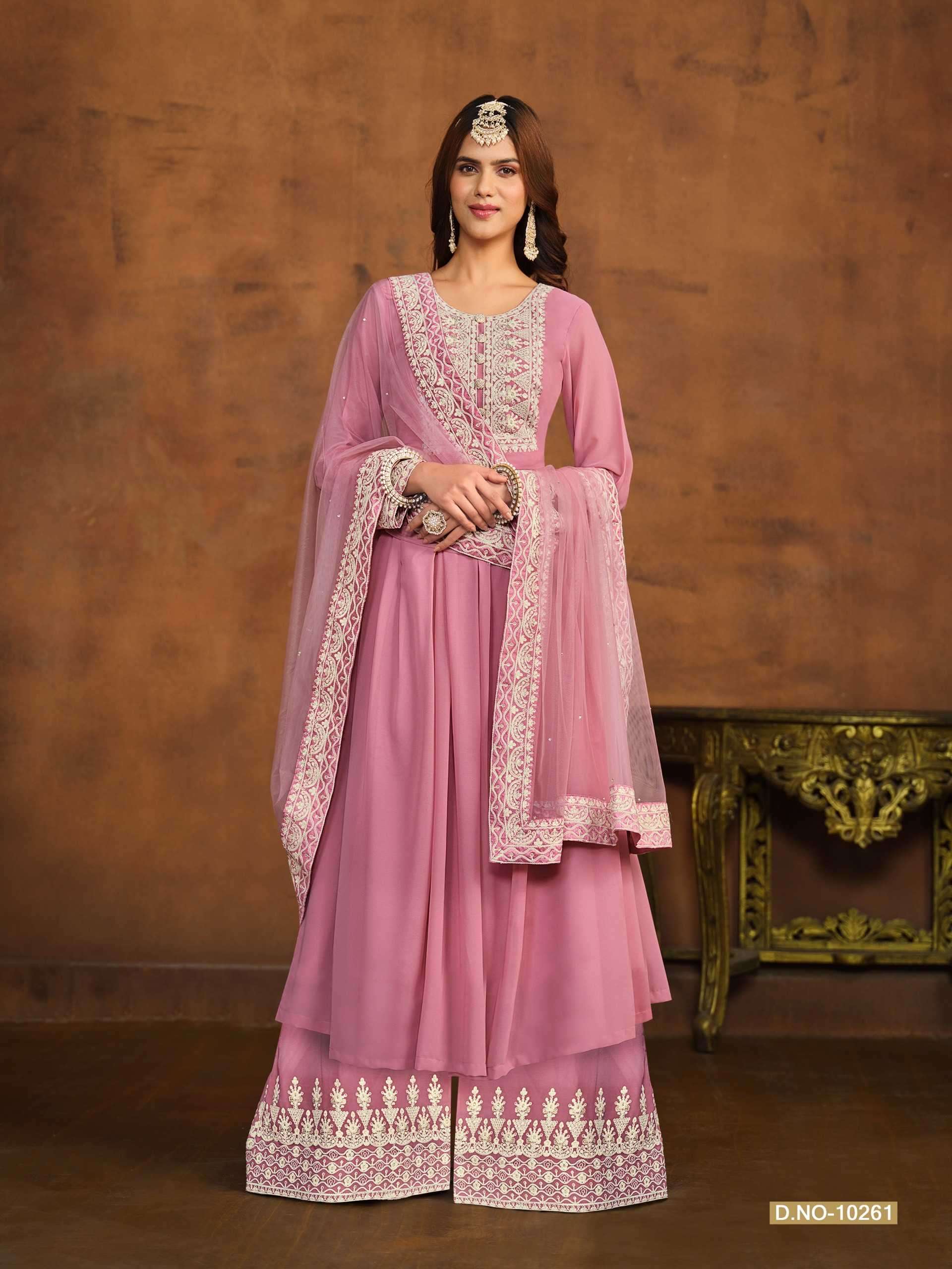 anjubaa vol 26 series 10261-10265 faux georgette suit 