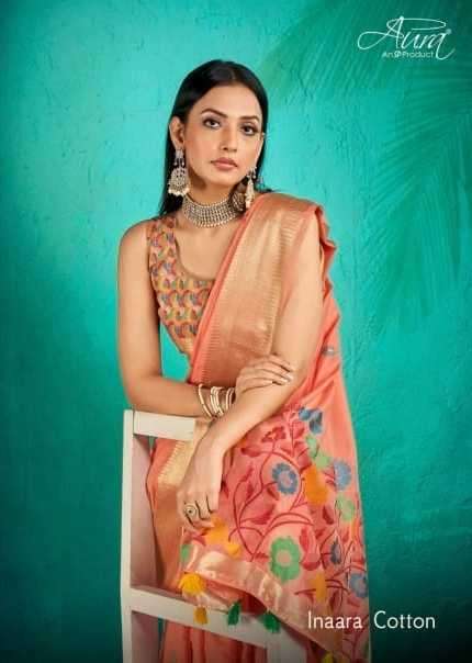 aura inaara series 31601-31606 Soft Cotton saree