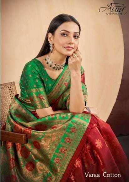 aura saree varaa cotton series 80101-80106 Soft Cotton saree
