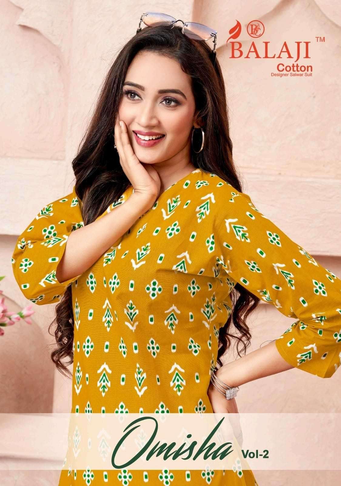 balaji cotton omisha vol 2 series 2001-2010 cotton print kurti 