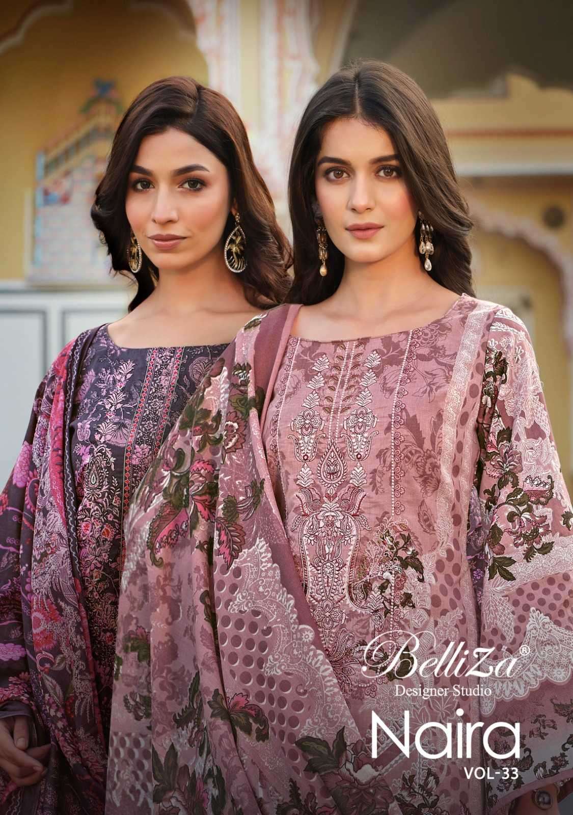 belliza naira vol 33 series 877001-877008 Pure Cotton suit