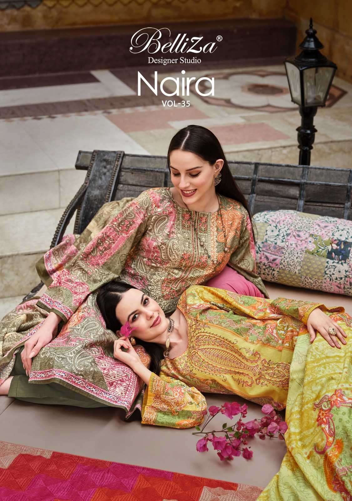 belliza naira vol 35 series 881001-881008 Pure Cotton suit