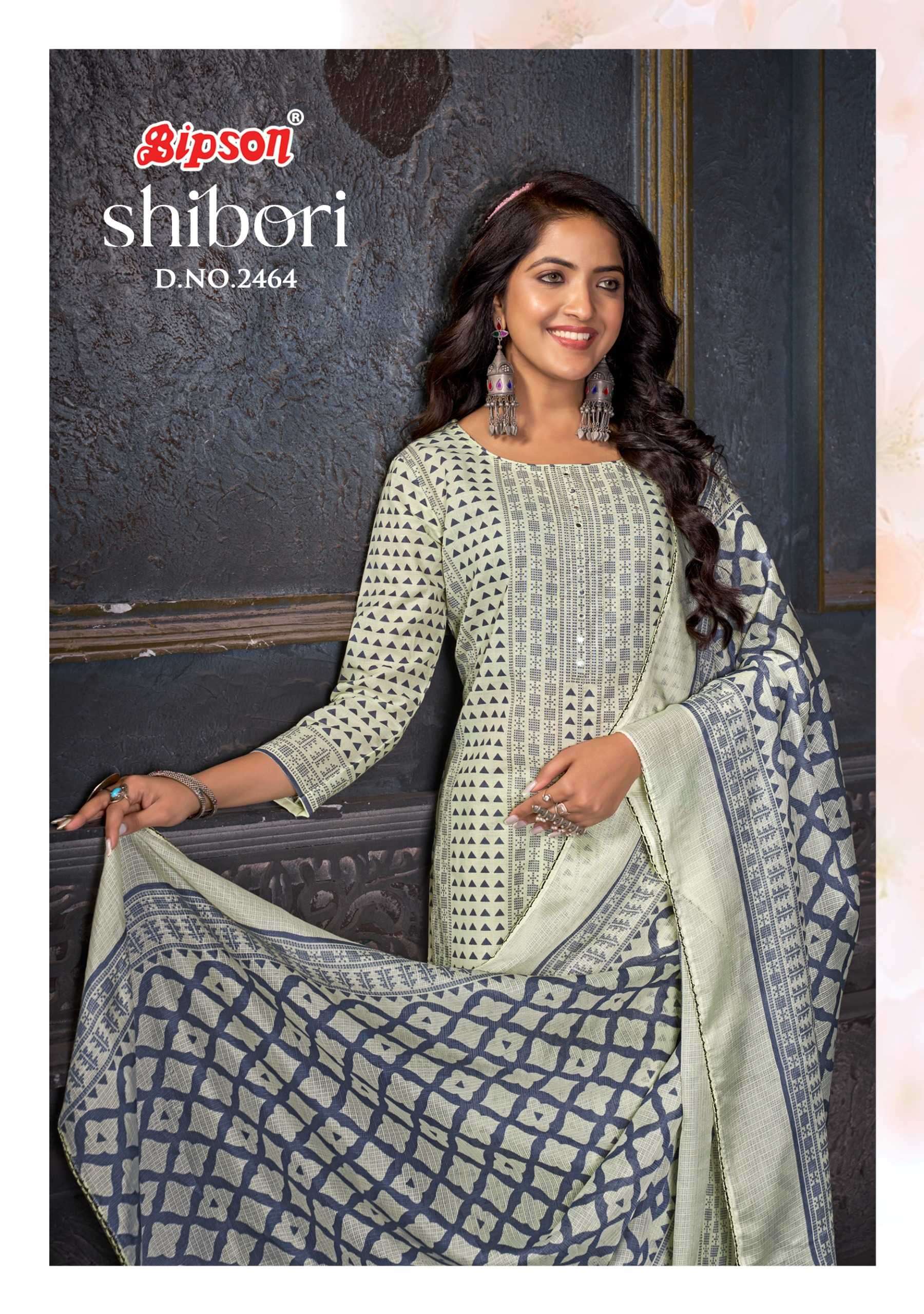bipson shibori 2463-2464 Pure Cotton Print suit