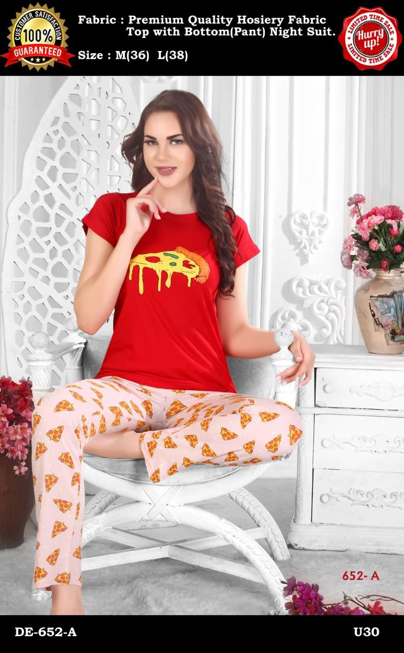 btm-30 presents premium quality hosiery night suit
