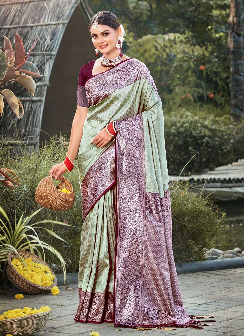 bunawat ektara silk series 1001-1006 kanjivaram silk saree