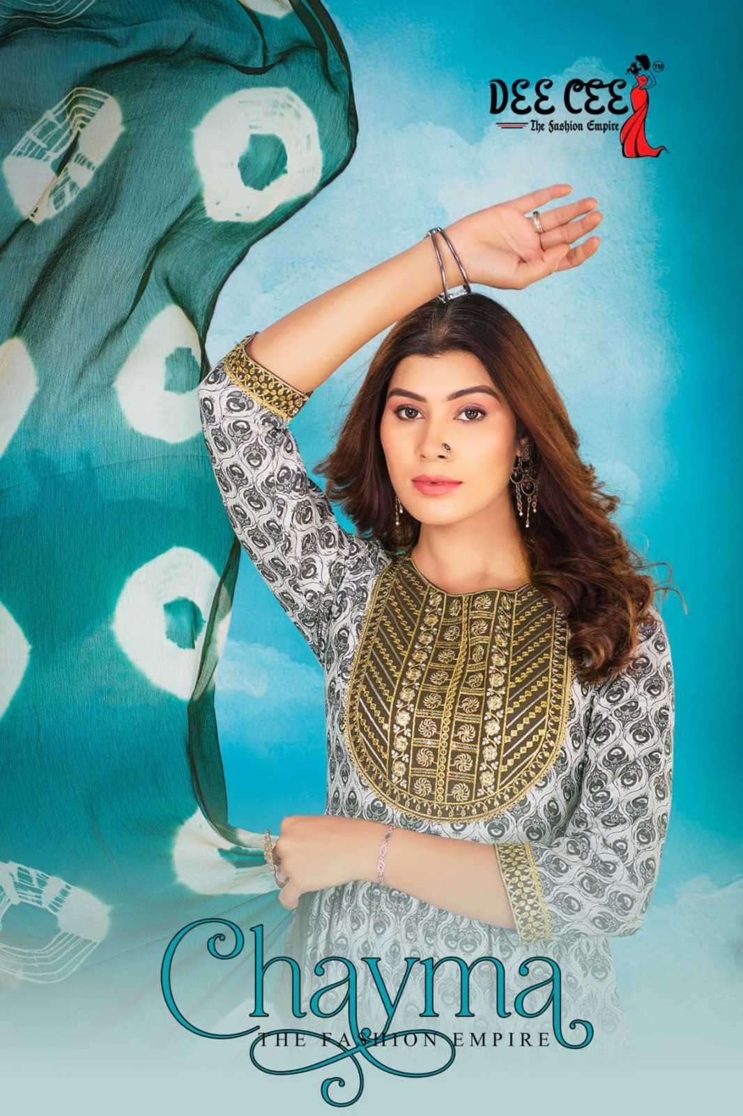 dee cee chayma series 101-106 heavy chanderi readymade suit 