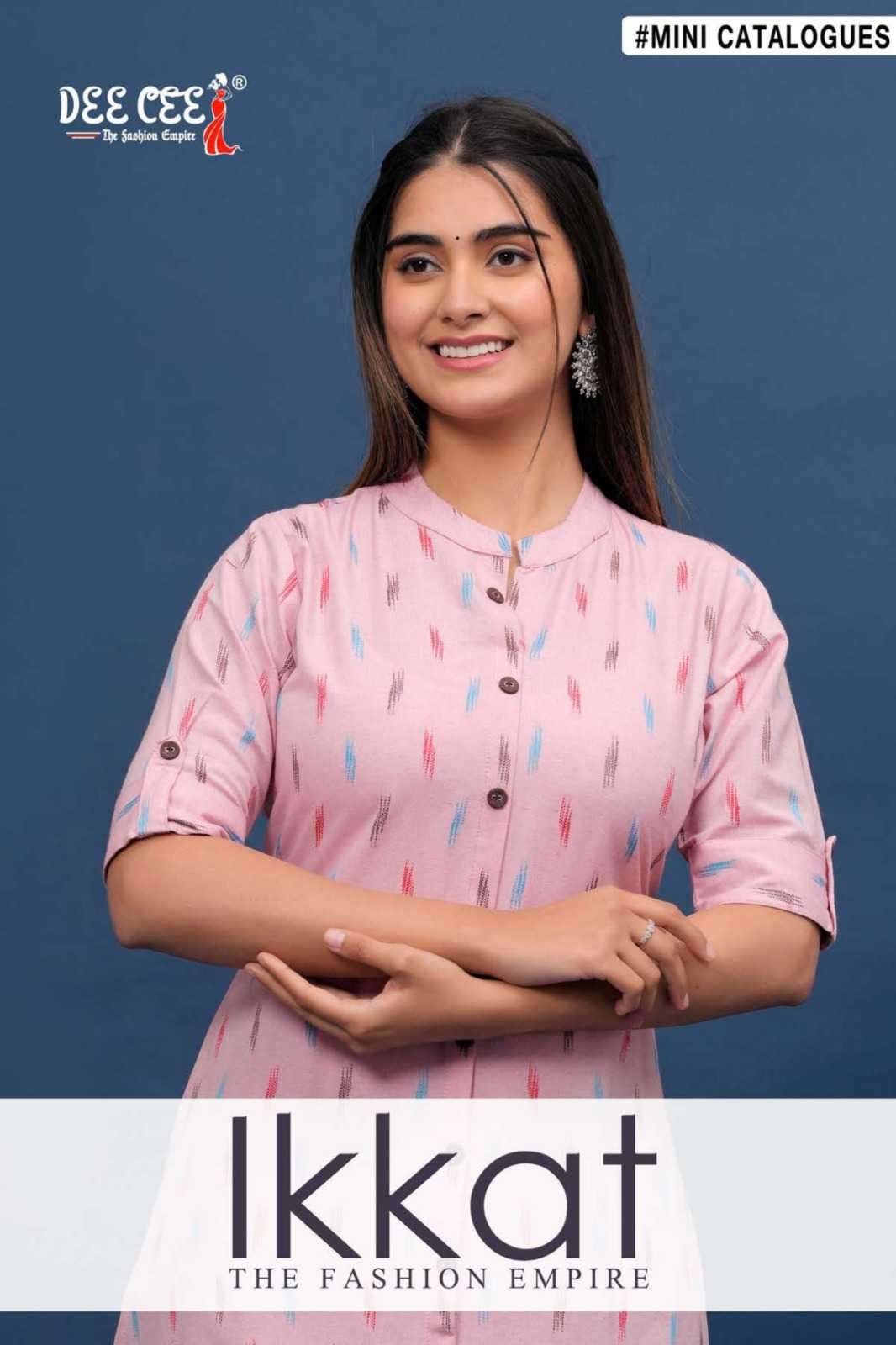 dee cee ikkat series 1001-1006 cotton kurti