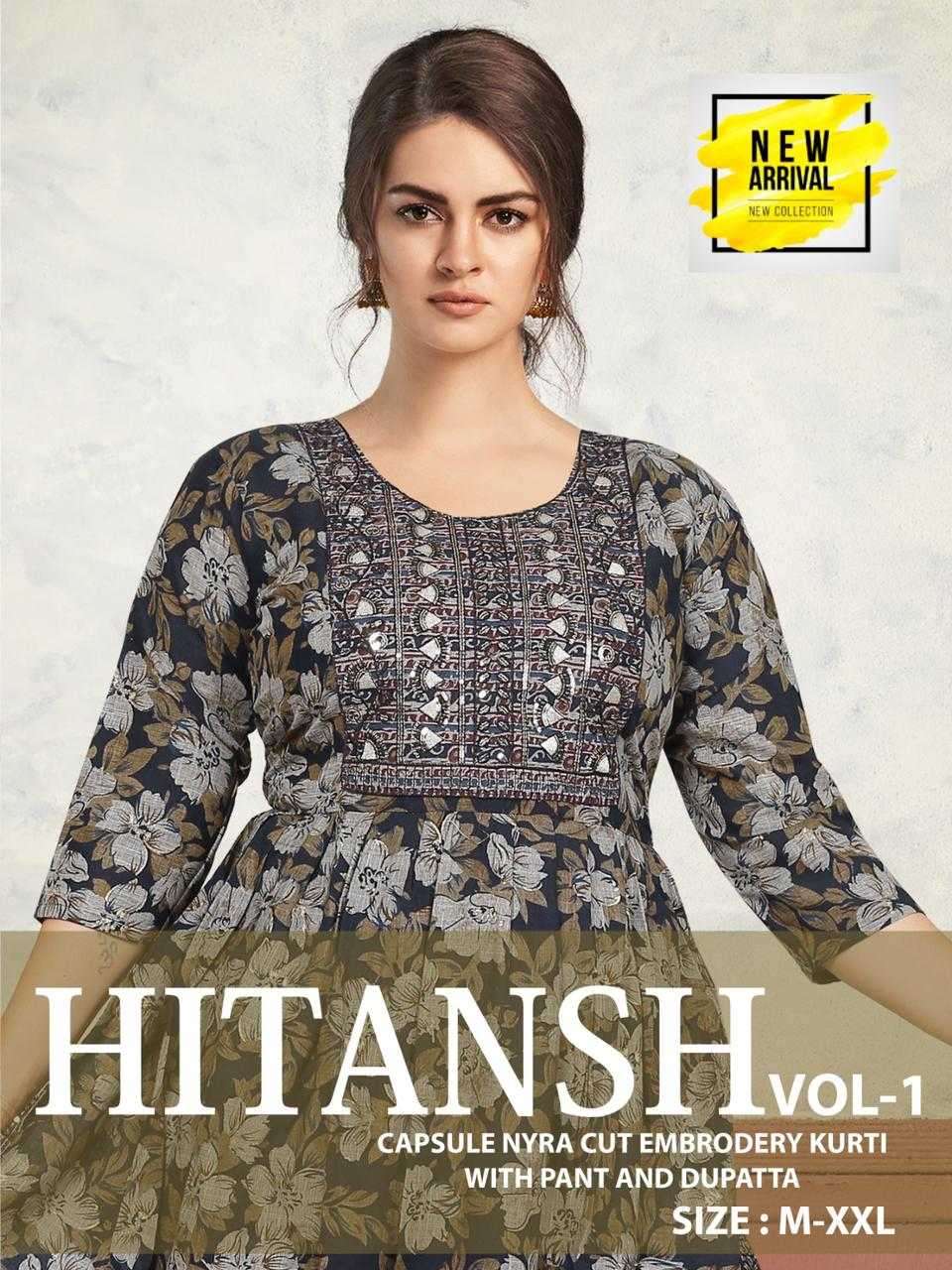 fashion talk hitansh vol 1 capsule embroidery readymade suit 