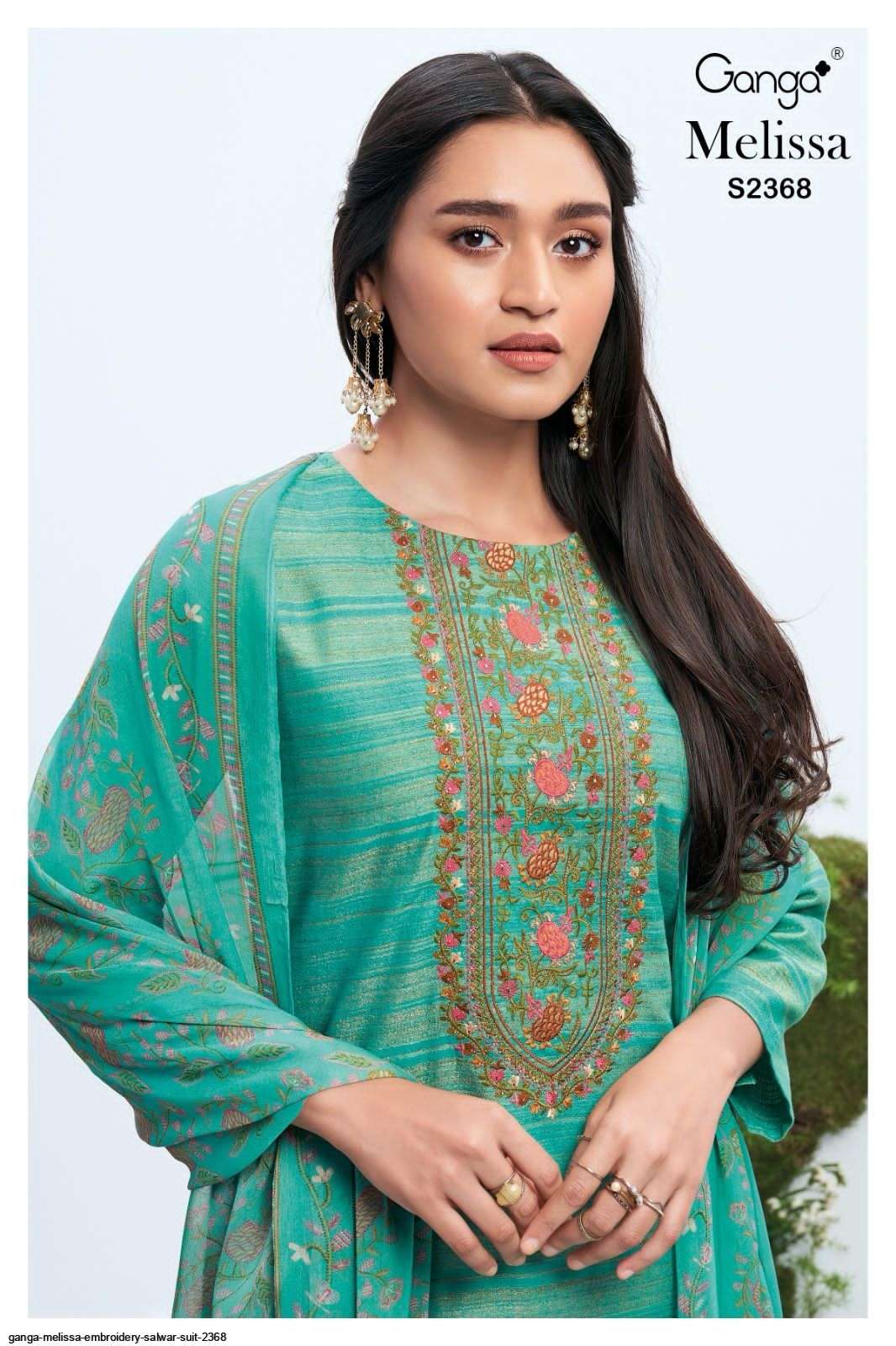 Ganga Melissa 2368 Colour Series premium woven suit 