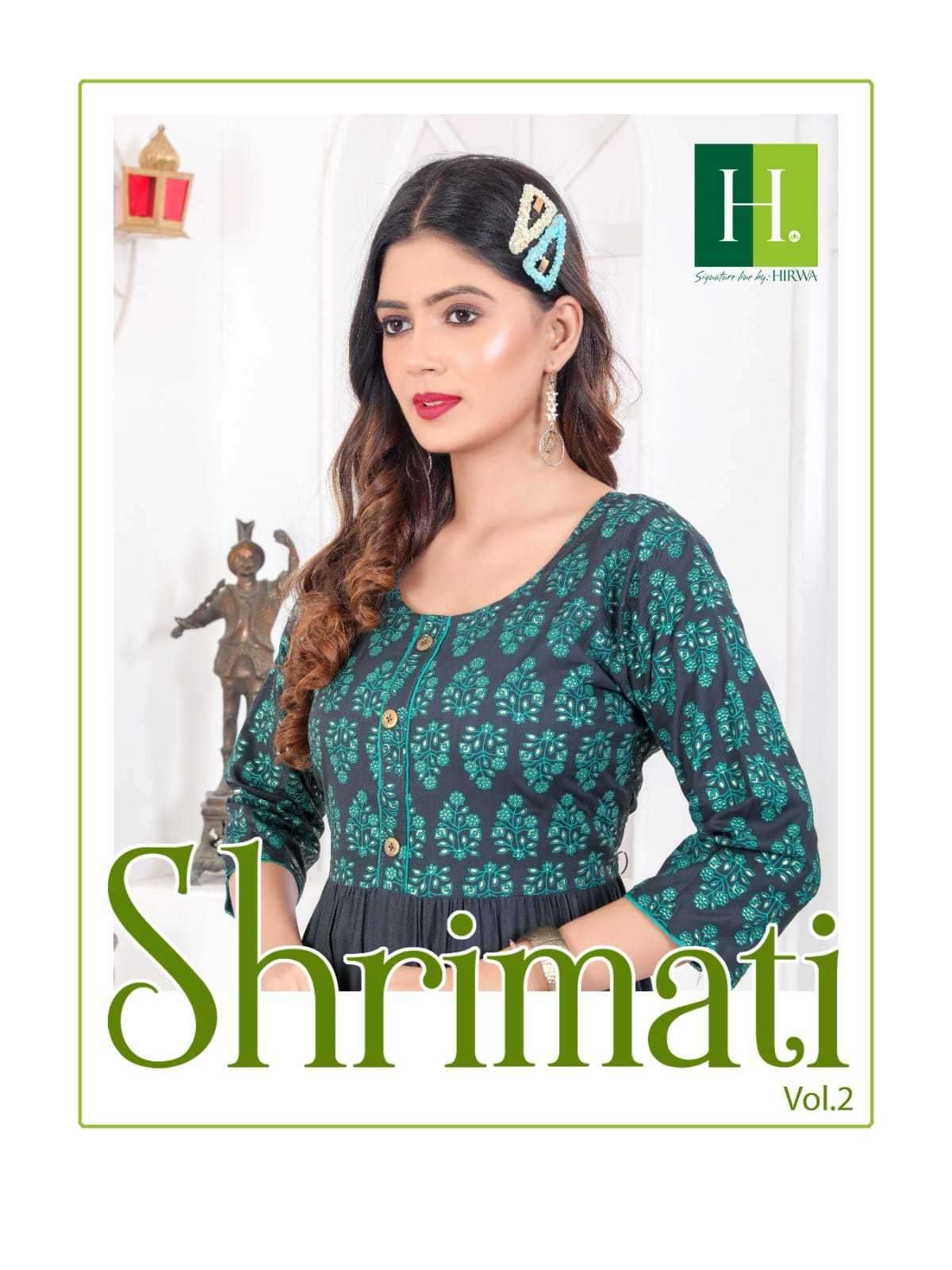 hirwa shrimati vol 2 series 101-108 Heavy Rayon Print kurti