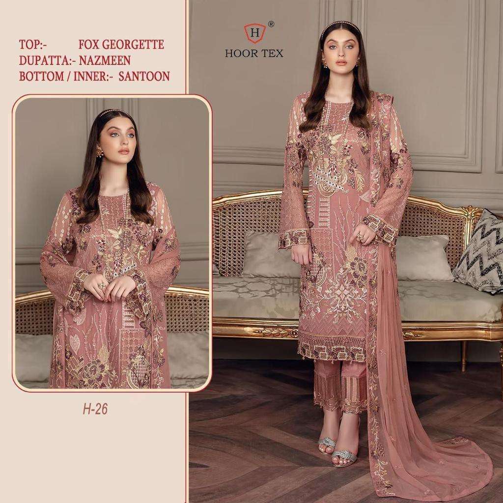 hoor tex H-26 faux georgette suit 
