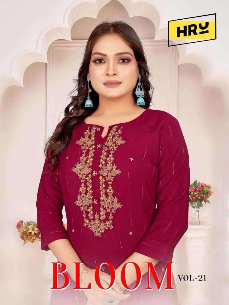 hru bloom vol 21 viscose poly kurti
