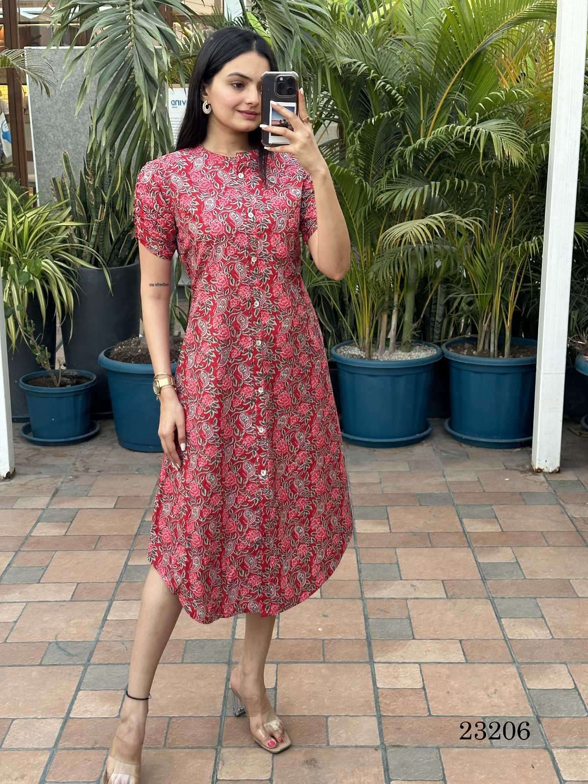 indira apparel 23206 Cambric Cotton Frock Patten kurti