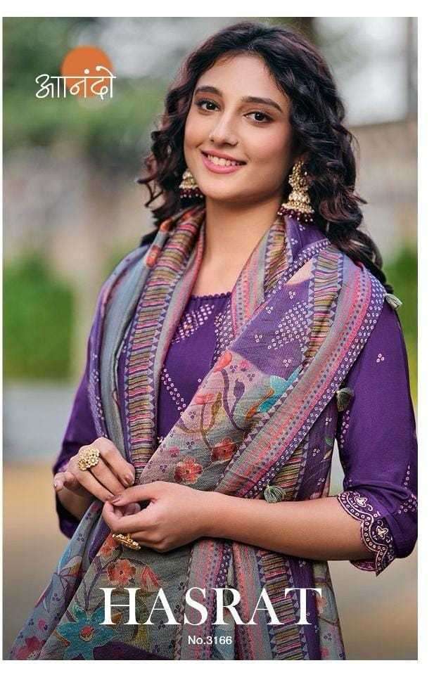jayvijay anando hasrat 3166 pure muslin shimmer suit 